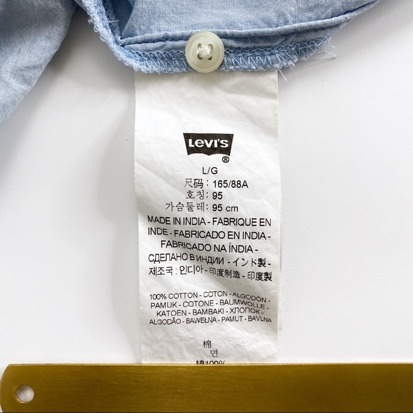 Levi’s Pintuck Chambray Denim Mini   Belted ShirtDress Light Wash - Picture 10 of 11